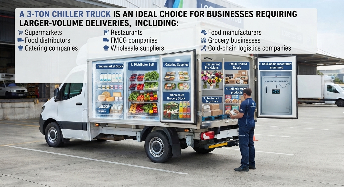 Fresh Move Transport refrigerated van and truck fleet in Dubai