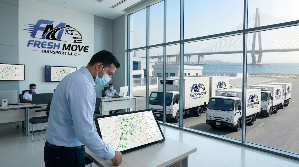 Fresh Move Transport refrigerated van and truck fleet in Dubai